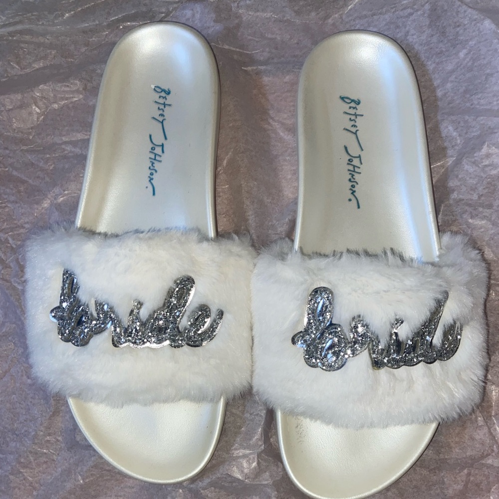 Betsey Johnson bride slippers